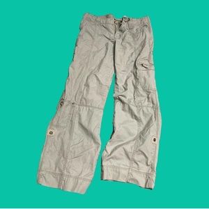 Cool rave utility khaki cargo pants✨